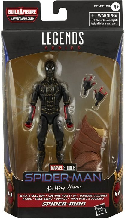 SPIDER-MAN MOVIE LEGENDS 6IN BLACK AND GOLD SPIDER-MAN BAF ARMADILLIO Action Figure