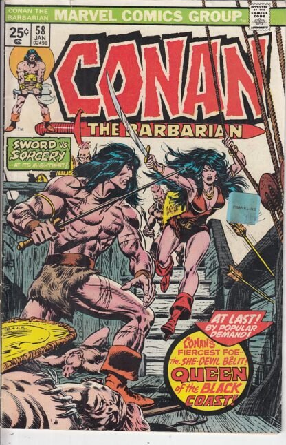 Conan the Barbarian Vol 1   #58   VG+